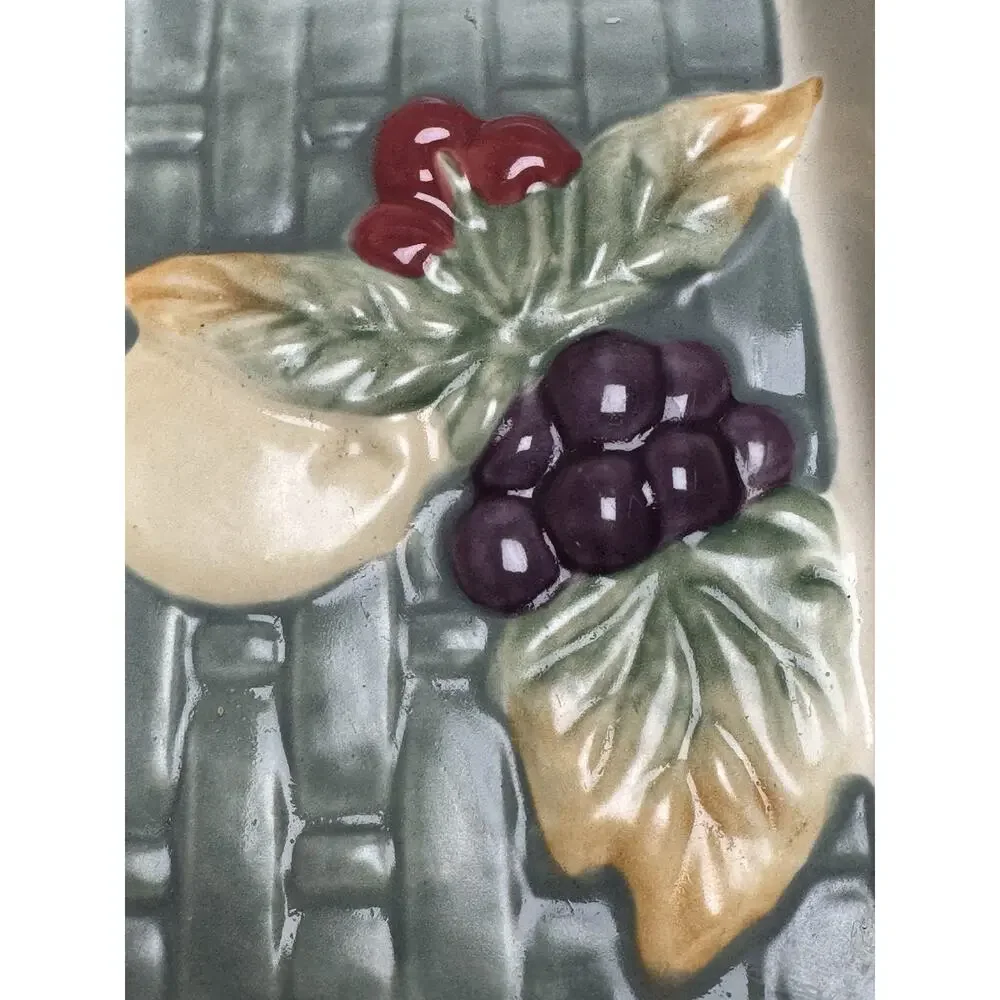 Pfaltzgraff Jamberry Pale Green 3 Part Rectangular Divided Server Tray Dish